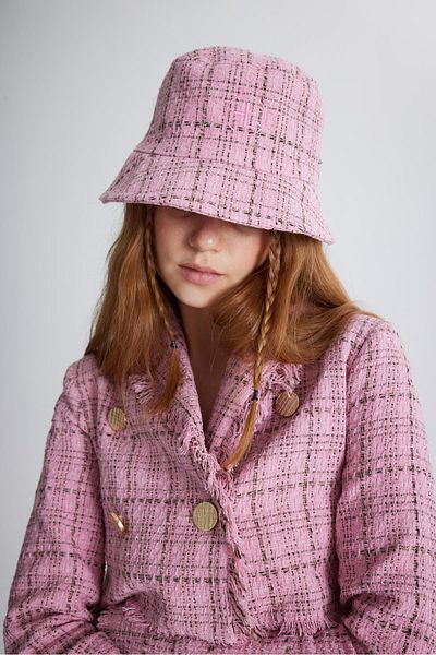 Markano Tweed Bucket Hat Pink