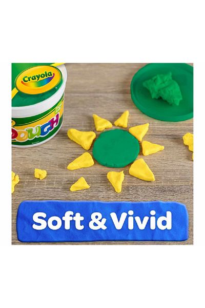 Crayola Super Soft Resealable Modelling Bucket Dough Green 3 Pound