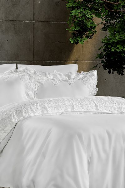 ZEBRA CASA Rosaria Lace Duvet Cover Set