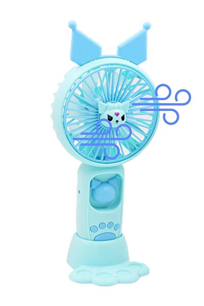 Mashotrend Kuromi Fan - El Vantilatörü El Fanı Ledli Şarj Edilebilir Taşınabi...