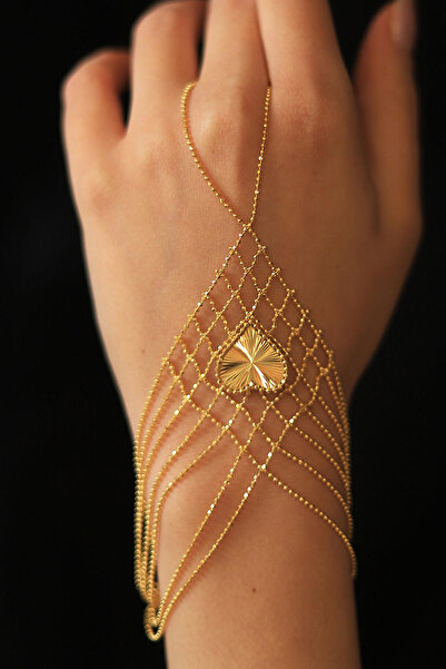 GÜLENLER ALTIN 22 Ayar Altın Kalpli Eldiven Şahmeran