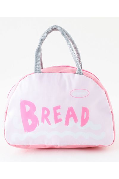 Fab N Funky Bread Themed Lunchbag, Spacious, Lightweight, Easy to Carry, 4 Years+, 27 x 13 x 19 cm - Pink