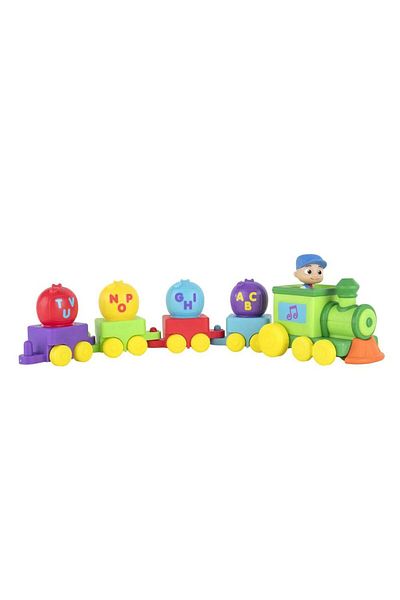 Jazwares Musical train with Cocomelon Musical Alphabet Train figure