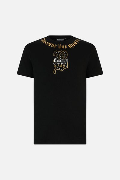 Boxeur Des Rues T-Shirt con Grafica Μαύρο-Χρυσό
