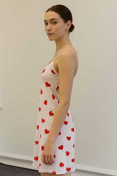 Freshness 804 Women's Milan Fabric Rope Strap Dress Nightgown