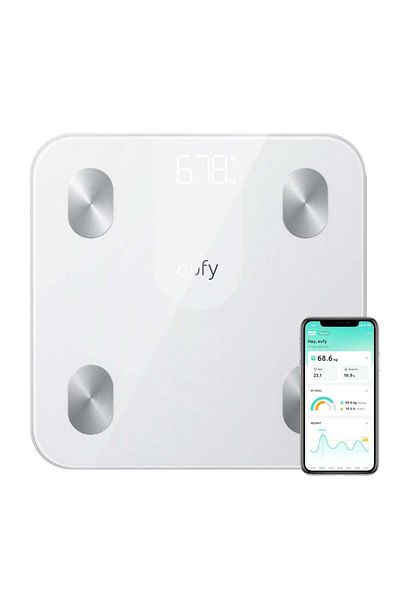 eufy Smart Scale A1 With Bluetooth, 12 Measurements, Weight/Body Fat/Bmi- White