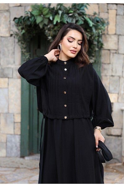Dadali Dadali Judge Collar Vested Skirt Suit Black