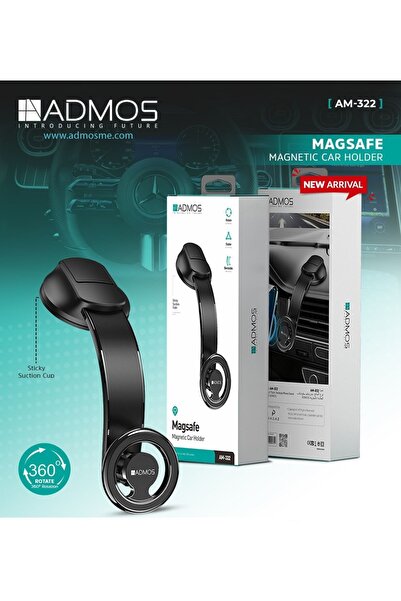 ADMOS حامل ADMOS المغناطيسي للسيارة: تثبيت MagSafe، راحة ودوران 360°