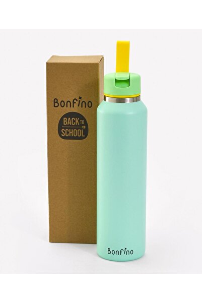 Bonfino Water Bottle, Insulated, Made with Stainless Steel 304, 5 Years+, Blue - 470 mL