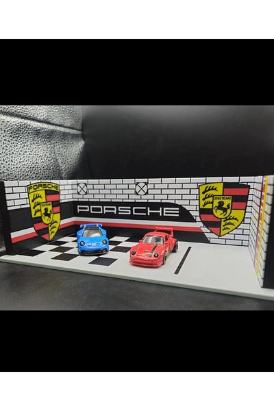 KARAHASANOĞLU MAKİNE Porsche 1:64 Diorama Garage