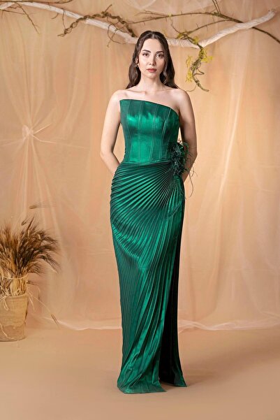 MAXXE 6054SIV SIVAMA SATEN ELBİSE