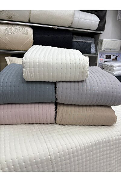 FİBELLA HOME COLLECTİON Çift Taraflı Günlük Nakışlı Yumoş Yatak Örtüsü | %100 Pamuk | 2'li Yastık Kılıfı | Pike Takımı