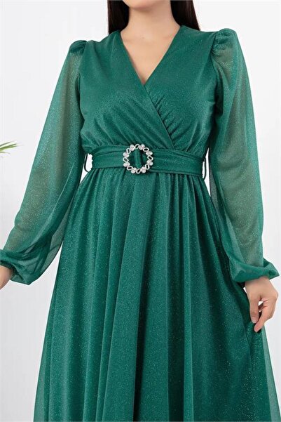 Dipmoda Γυναικείο φόρεμα Ζώνη li Midi μήκος Με φόδρα με λεπτομέρειες από στρα...