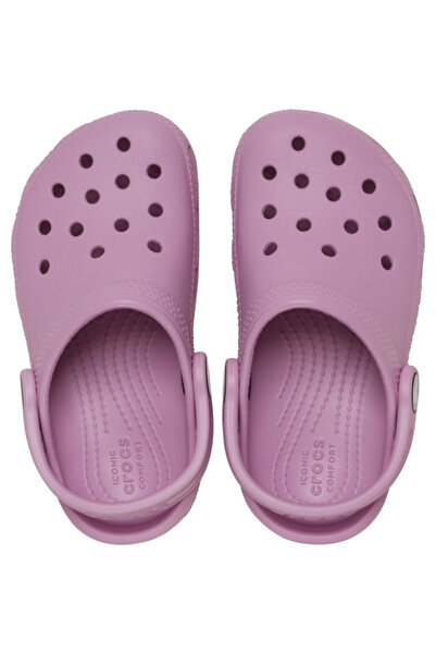 Crocs Klasické dětské pantofle Clog T růžové barvy