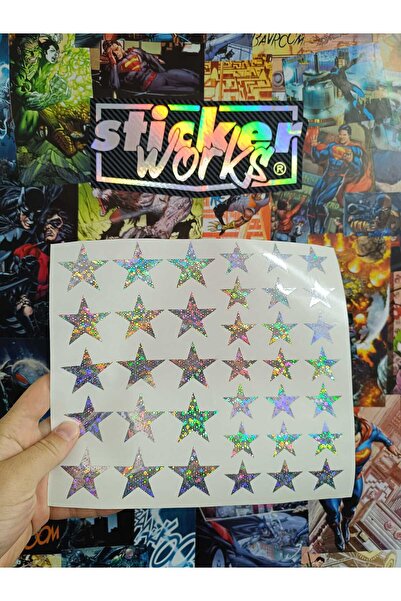 Sticker Works 36 قطعة ملصق نمط النجمة