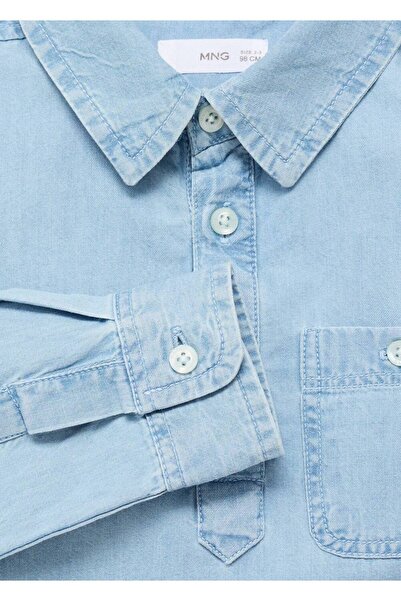 MANGO Baby Cepli denim gömlek