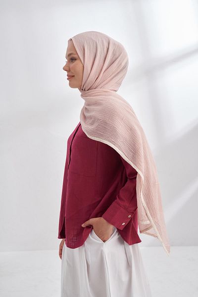 ARMANDA Muslin Shal - Powder