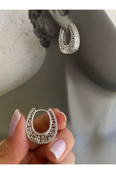 Lucios Golden Craftsmanship Labyrinth Hoop Earrings