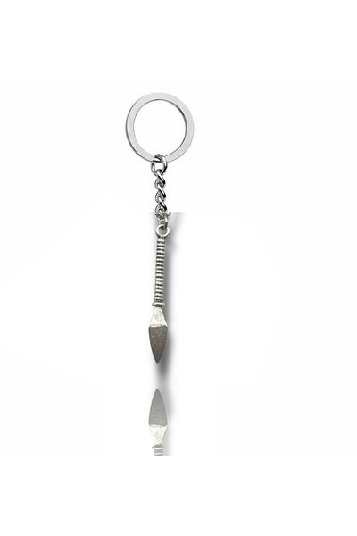 Herşey Nota Unisex Keychain with Spearhead Figure – Power, Target and Warrior Spirit Themed Design