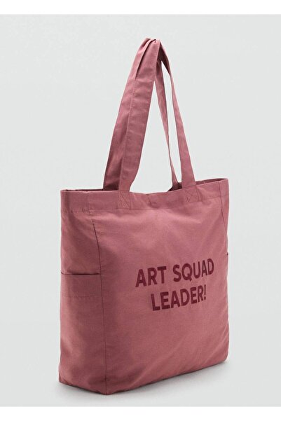 MANGO Kids İşlemeli tote çanta