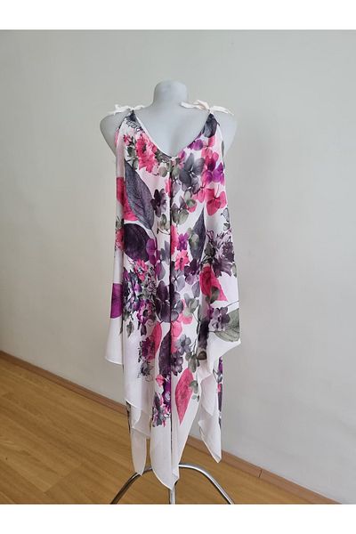 Milenam Asymmetric Cut Strap Pareo Dress