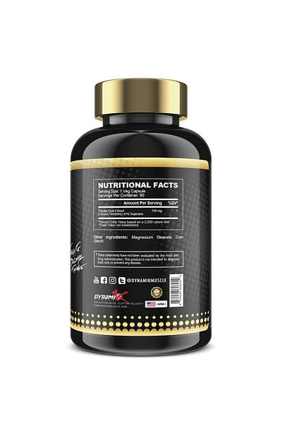 DYNAMIK MUSCLE Tribulus 750mg, Supports Lean Mass, 90 Caps, 90 Servings