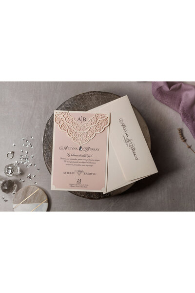 İklim SÖZER DAVETİYE 100 Adet Düğün, Nişan, Nikah Davetiyesi, Baskı Hariçtir.