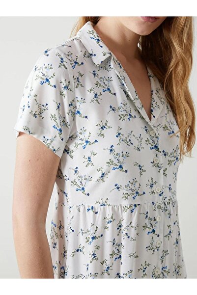 LC Waikiki Xside květinové dámské košilové šaty (S5)