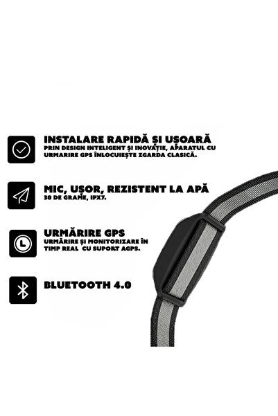 CYBERDUST Dispozitiv GPS Pentru Zgarda CYBERDUST, Urmarire In Timp Real, Impermeabil, Caini, Pisici, Ovine