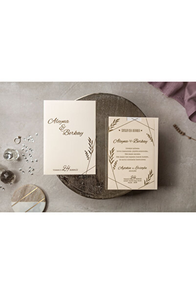 İklim SÖZER DAVETİYE 100 Adet Düğün, Nişan, Nikah Davetiyesi, Baskı Hariçtir.