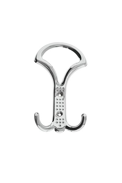 OEM Cuier metalic pentru mobilă sau perete, 3 cârlige, MOB-65957, 2 găuri de montare, 160 x 90 x 30 mm, cromat