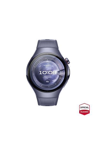 Huawei Watch 5 46mm 智能手表，多感应 X-Tap 技术，兼容，紫色