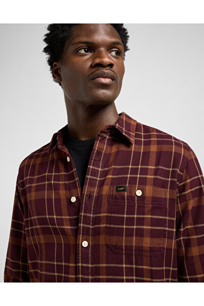 Lee Leesure ing bársony barna kockás