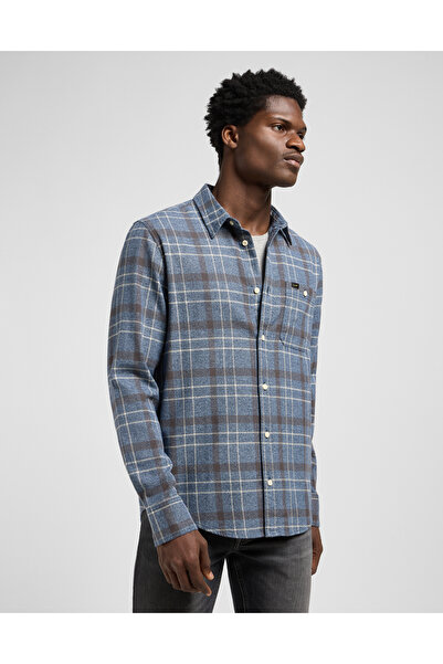 Lee LEESURE košile indigo statická kostkovaná