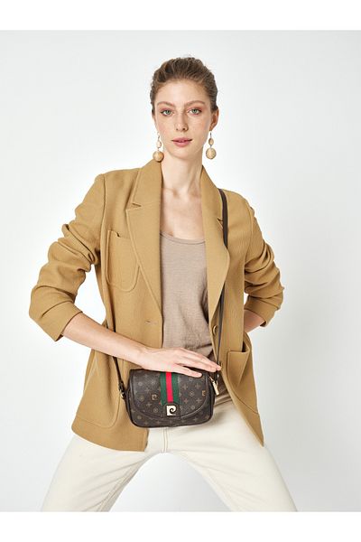 Pierre Cardin Geantă de umăr pentru femei Coffee Monogram 05po25y1885