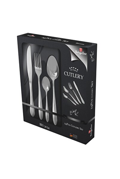 Berlinger Haus Sada 24 kusů příborů Nerezová nerezová ocel Bezpečné pro mytí v myčce pro 6 osob Kolekce zrcadla