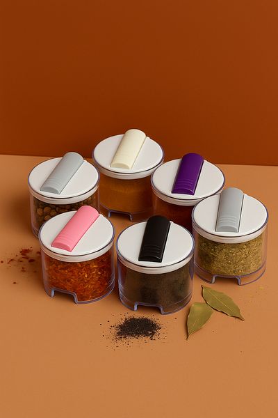 Trendyol Collection 6-Piece Storage Container with Lid & Spice Rack Tphss25Bhr00002