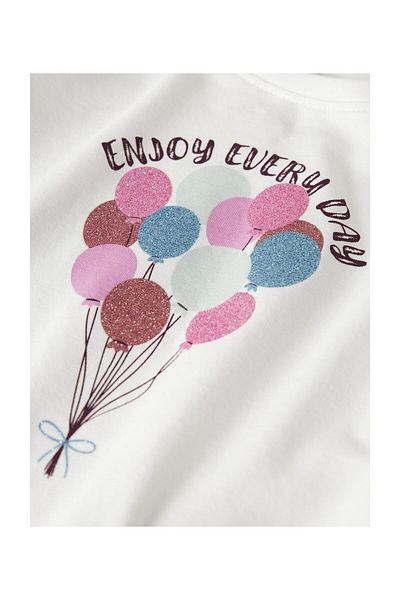 Name it T-shirt Jasnobiały damski / dziewczęcy