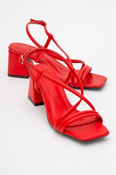 LuviShoes Daisy Red Skin Women's Heeled Shoes
