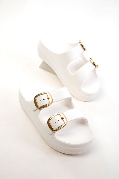 SOHO White Women's Slippers 20726