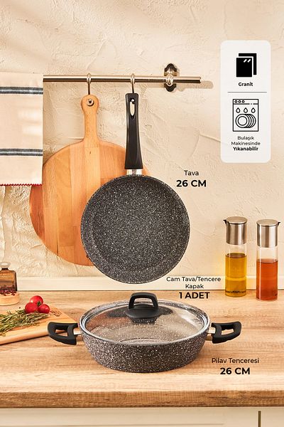 Emsan Luna 3 Pcs Cookware Pan Set