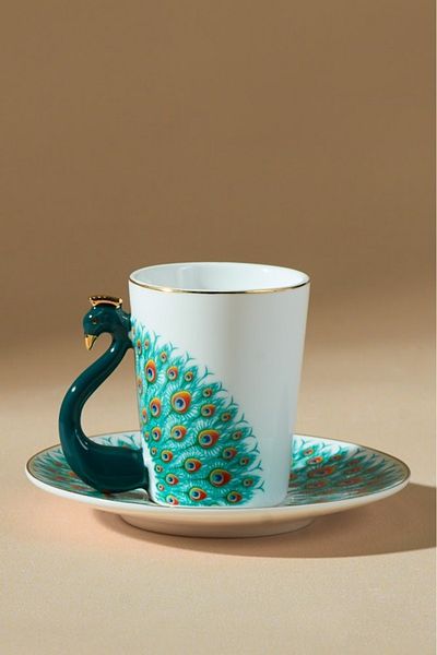 Karaca Peacock 2 Personality Coffee Cup 90 ml