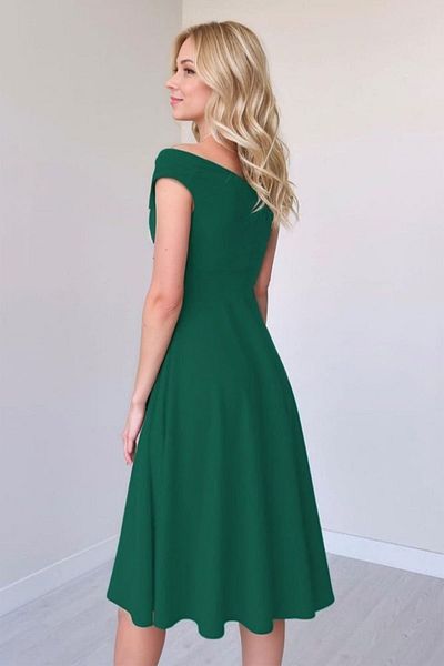 Trendyol Collection Σμαραγδένια Πράσινα Μίντι Βραδινά Φορέματα Νυχτερινά Φορέματα Αποφοίτησης