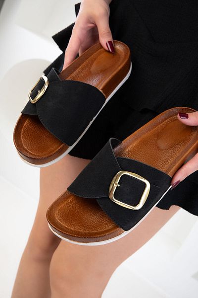 SOHO Black Women's Slippers 20734