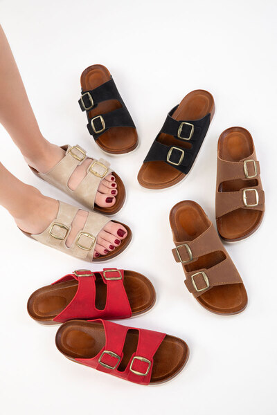 SOHO Béžové dámské pantofle 20735