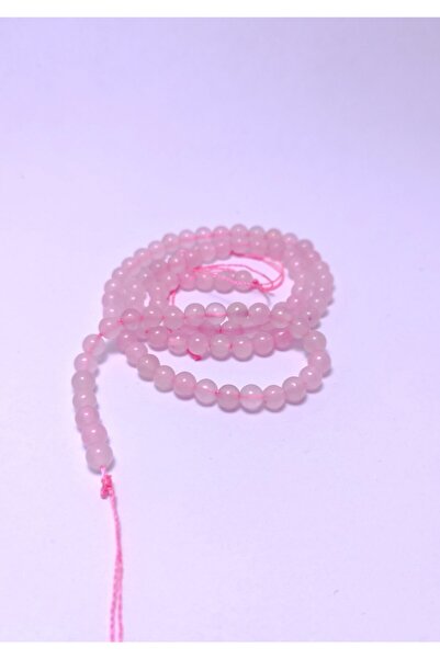 platin hediyelik 1 șir de piatră naturală de cuarț roz, piatră naturală de 4 mm