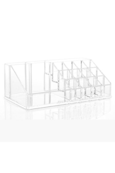 FırsatYeri 16 Bölmeli Şeffaf Akrilik Makyaj Organizeri Düzenleyici Kozmetik M...