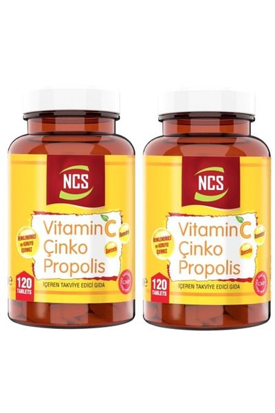 NCS Vitamin C Zinc Propolis 120 Tablets X 2 Pieces Vitamin D Quercetin Resveratrol