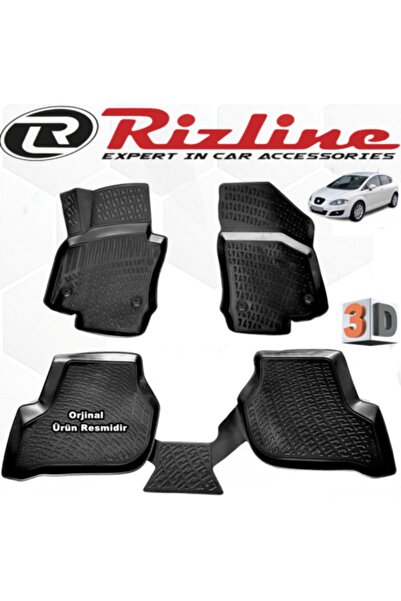 Rizline Seat Leon 3d Paspas Havuzlu Hb 2006-2012 Arası Siyah 4 Parça Set