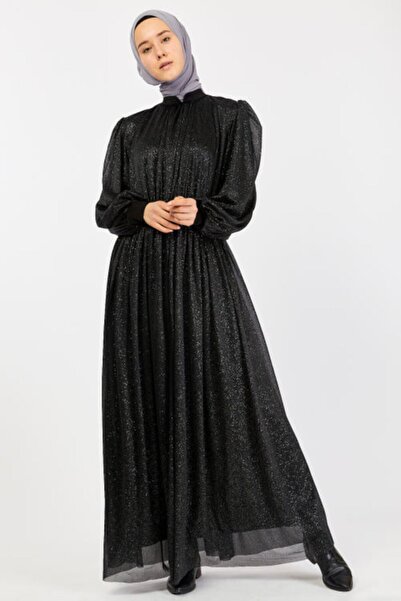 Feyzaofficial Kadın Siyah Tesettür Abiye